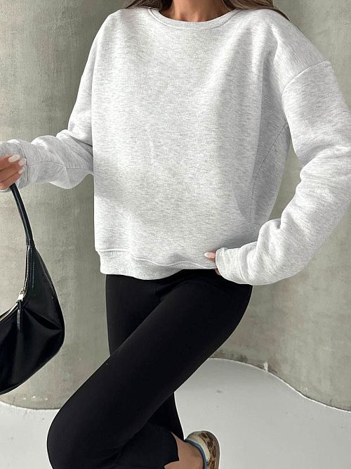 4628-gray Толстовка женская серый Girl 