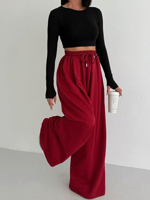 4547-bordo Брюки женские бордовый GIRL 