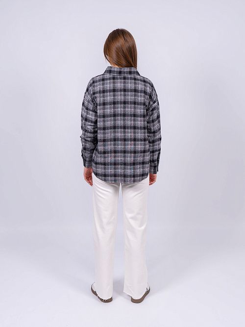 7415 Рубашка женская серый MYD 