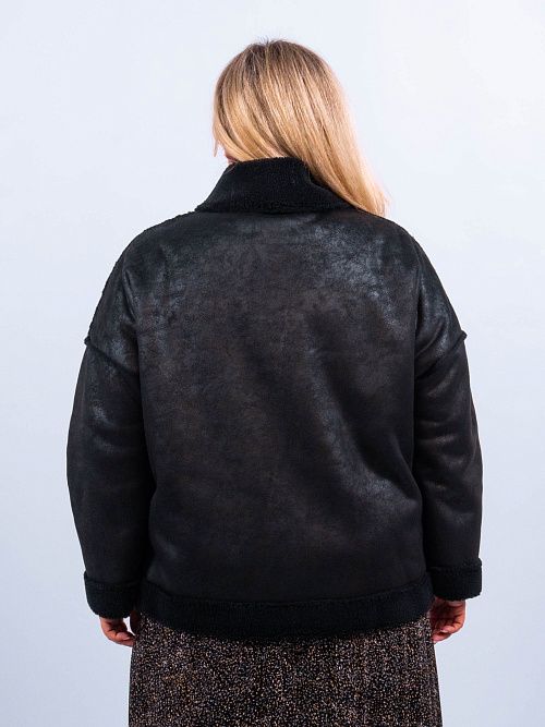 Дубленка Мечта женская черный ZAR STYLE 