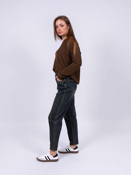 12033 Джинсы женские темно-синие NAVI  