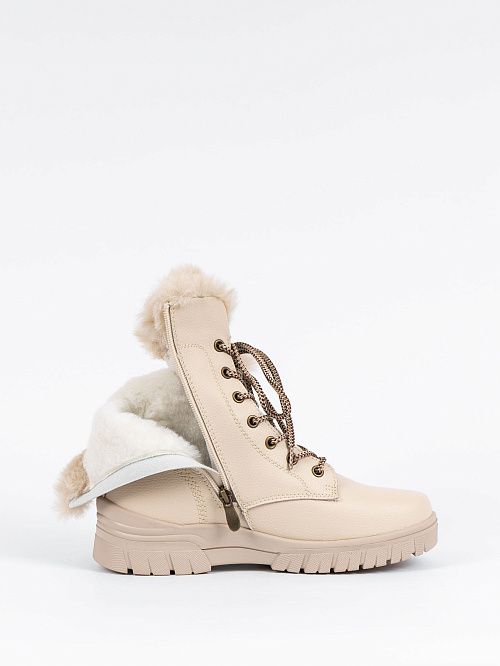 U496-031 Ботинки женские молочный Baden 