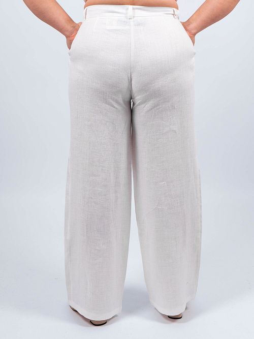 КЛ-7772-ИЛ23 Брюки женские белый ELECTRA STYLE 