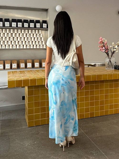 7487 Юбка женская голубой GIRL 