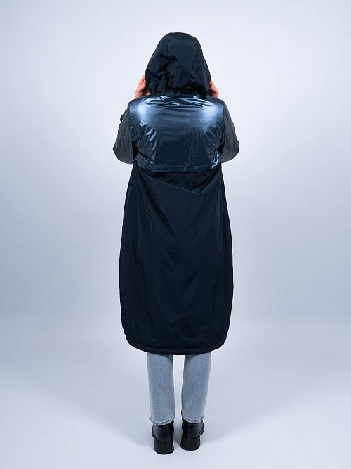 N72688/1 Пальто утепленное женское синий Baimuni 