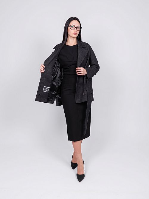 KR-292-МИЛЛ-6 Пальто женское темно-серый 365 