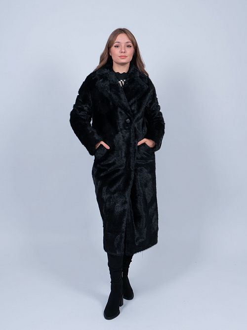 KR-227/4-Норка Шуба женская черный Sempati 
