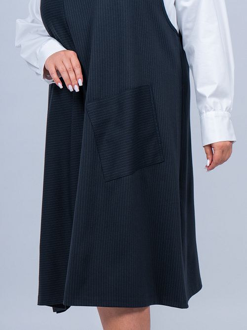 Нуар Сарафан женский темно-синий ZAR STYLE 