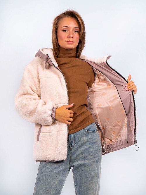 2-3217/1м-0353/0315 Куртка женская кремовый ELECTRA STYLE 