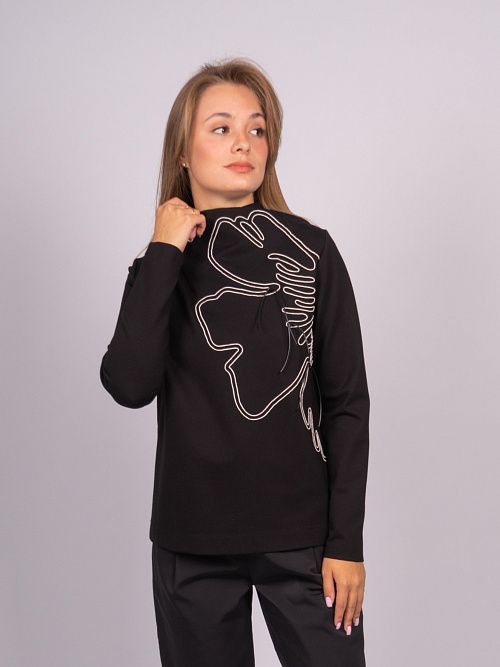 242024 Кофта женская черный MIRA MIA 