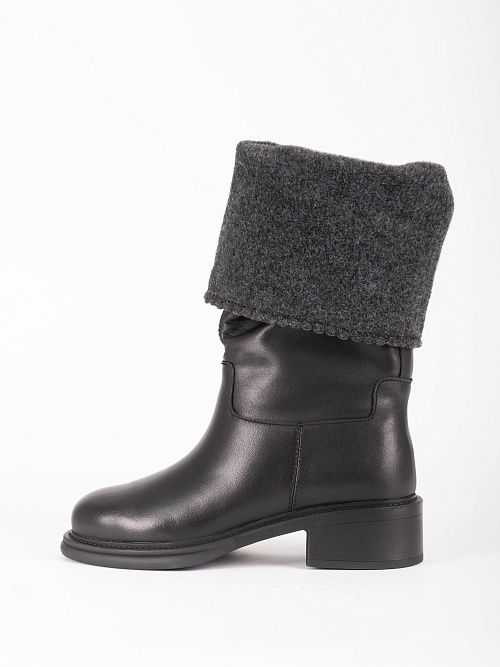 JA307Y-H1551-P8008BM Сапоги женские натуральная кожа черный 365 