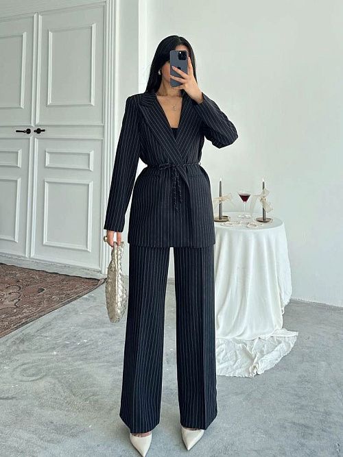 4124 Пиджак женский черный GIRL 