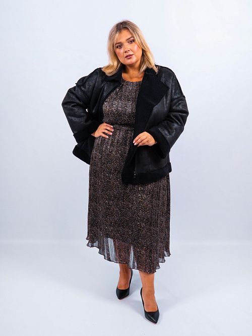 Дубленка Мечта женская черный ZAR STYLE 