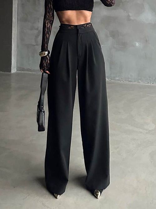 7453 Брюки женские черный GIRL 