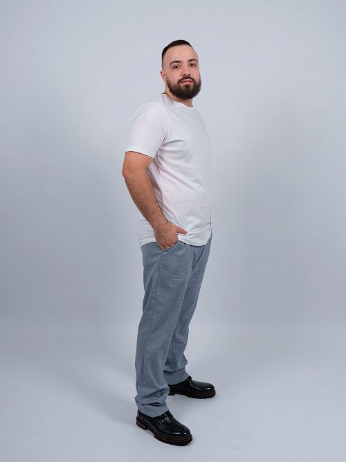 805-1996.L218.Y002.L.XB0181 Брюки чинос мужские голубой LUXOR 