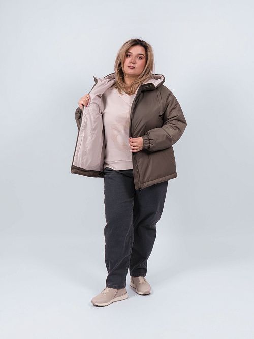 9217-1 Куртка женская зеленый Baimuni 