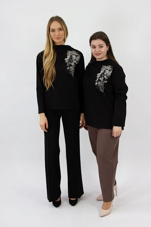 K239246/K232049 Кофта женская черный MIRA MIA 