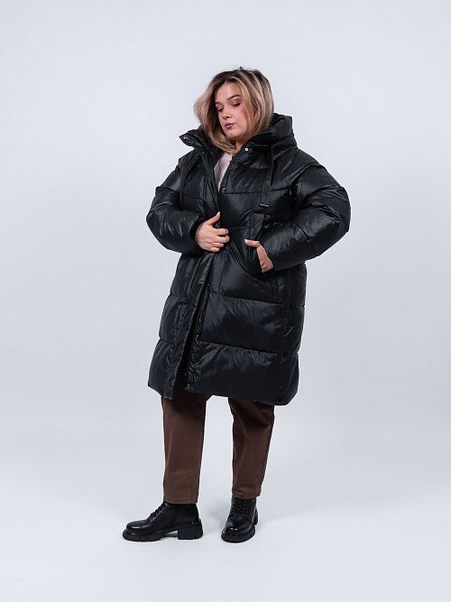 GWD4690I-G901 Пальто женское черный ICEbear 