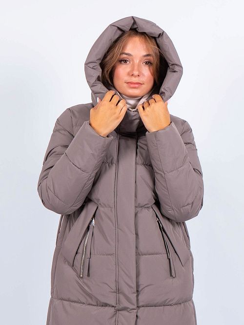 GWD4762I-G686 Пальто женское серо-зеленый ICEbear 