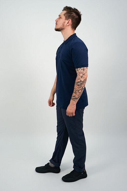 821-1158.O455.Y000.L.B0301 Поло мужская синий LUXOR 