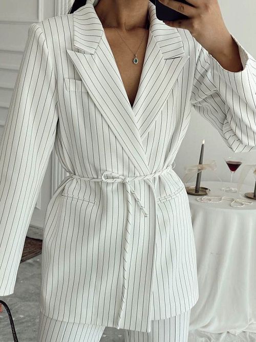 4124 Пиджак женский белый GIRL 