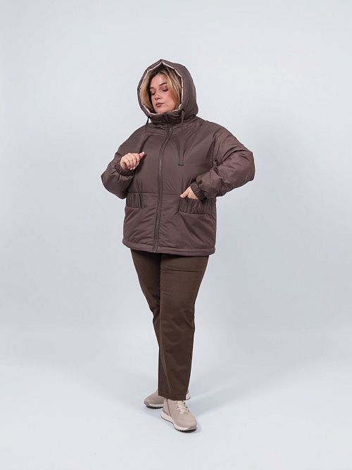 9217 Куртка женская коричневый Baimuni 