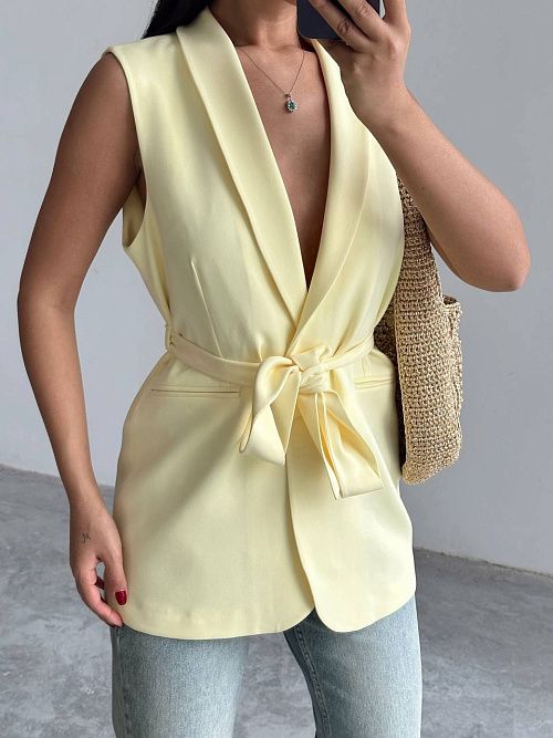 7307 Жилет женский желтый GIRL 