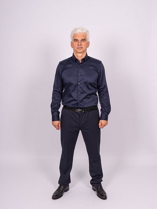 820-1311.C051.Y000.L.B0301 Рубашка мужская синий LUXOR 