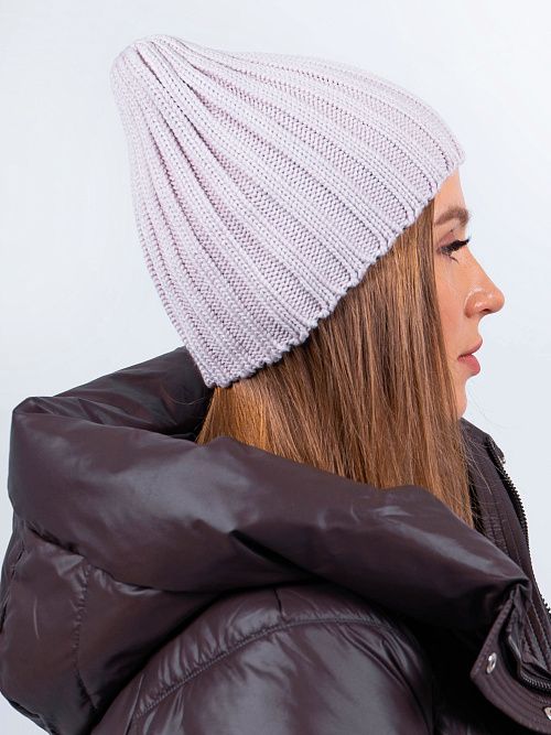 ЛАЙКА Шапка женская серый жемчуг ELITE LINE 