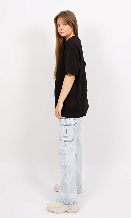 9007 Футболка женская черный ИРИНА 