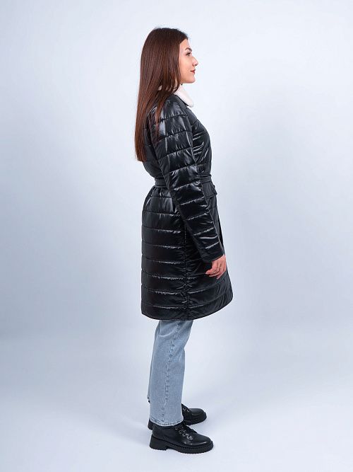 M23826 Пальто утепленное женское черный ILAMONER 