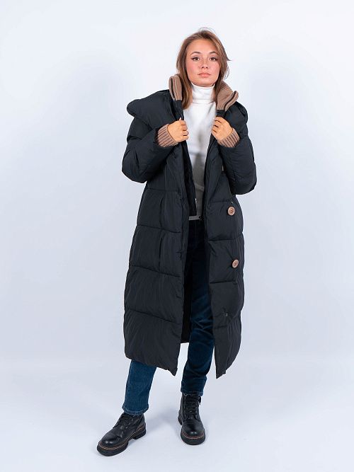 7892/15 Пальто женское черный Baimuni 