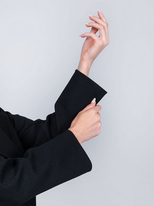 KR-296-МИЛЛ-2 Пальто женское черный 365 