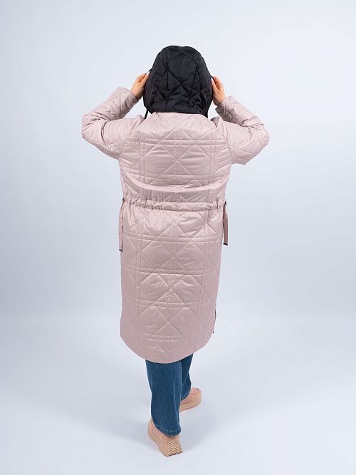 2699D Пальто утепленное женское бежевый Baimuni 