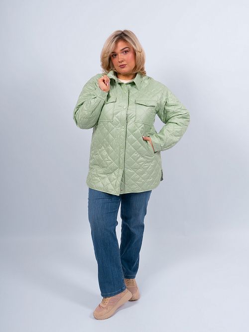 GWC4715I-G850 Куртка удлиненная женская зеленый ICEbear 