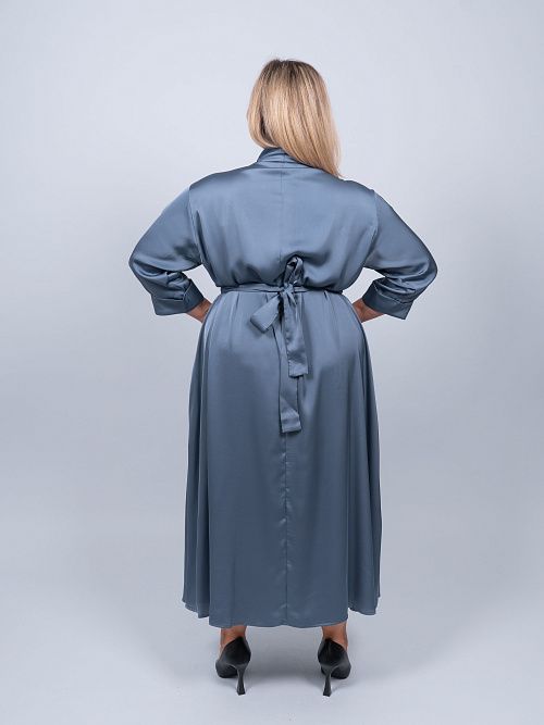 31-010284-1604-54 Платье Моника женское  серый EVA GRAFFOVA 