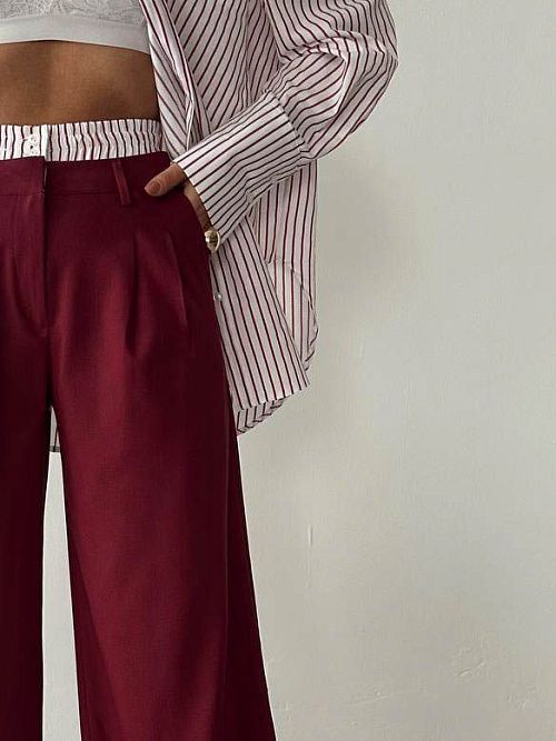 7465 Рубашка женская бордовый GIRL   