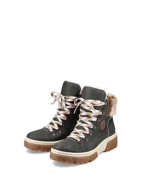 X8647/54 Ботинки женские зеленый Rieker 