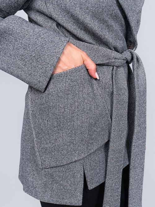 KR-292-STR-2 Пальто женское серый 365 