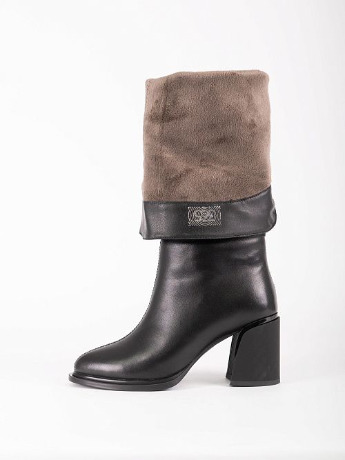 H179B-6117-1BZM Сапоги женские натуральная кожа черный 365 