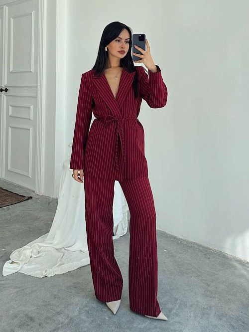 4096 Брюки женские бордовый GIRL 