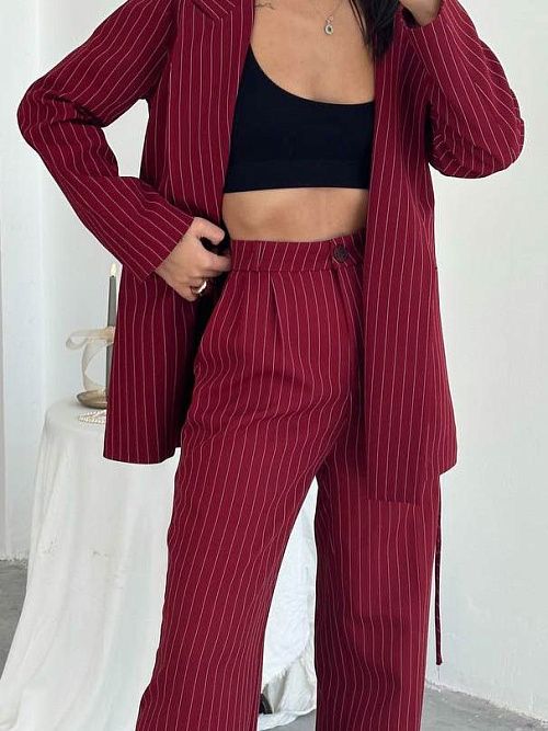 4124 Пиджак женский бордовый GIRL 