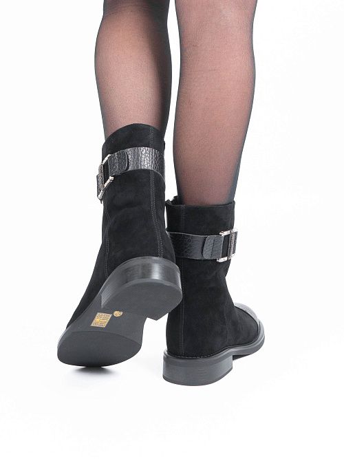 JA291-X57-P1386M Ботинки женские натуральная кожа черный 365 