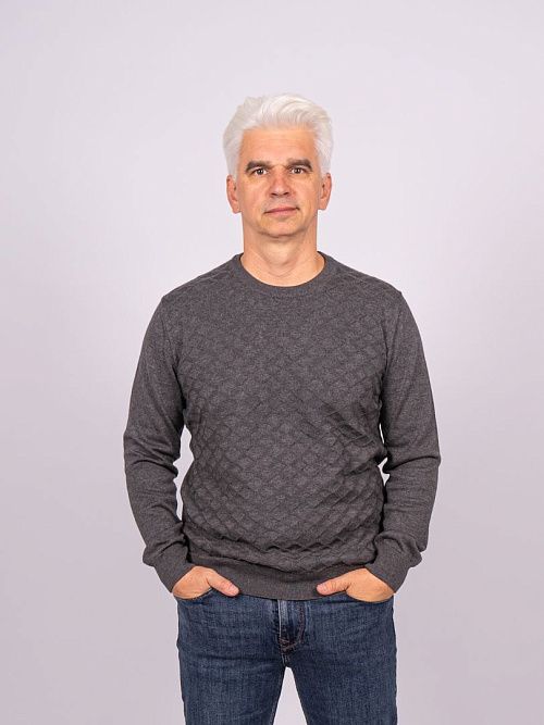 823-0760.O019.Y001.L.S0131 Джемпер мужской серый LUXOR 