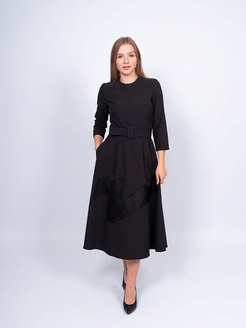 246031 Платье женское черный MIRA MIA 