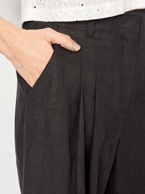 7135-ИЛ22 Брюки женские черный ELECTRA STYLE 