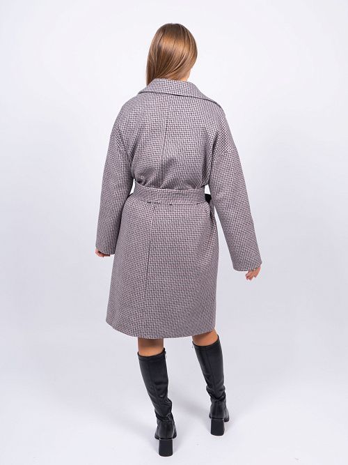 KR-291-Гус.лапка688 Пальто женское серый Sempati 