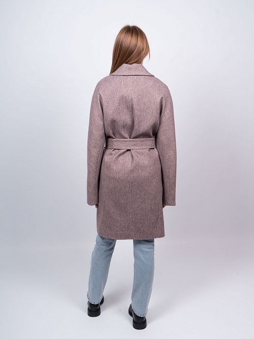 KR-293-Рубчик-8 Пальто женское темно-коричневый 365 