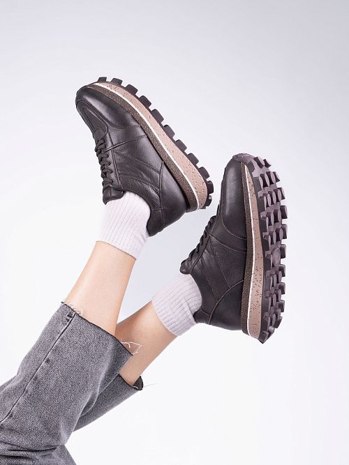 8330-RA6161-W-01 Полуботинки женские натуральная кожа коричневый 365 