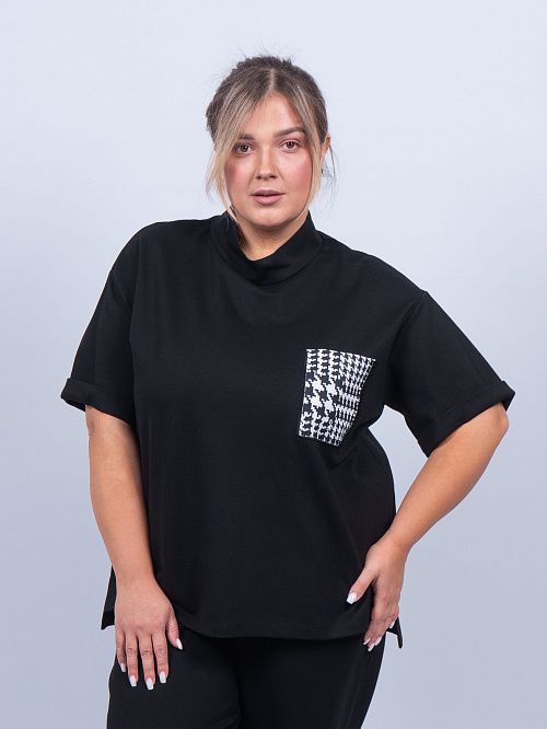 249218 Блузка женская черный MIRA MIA 